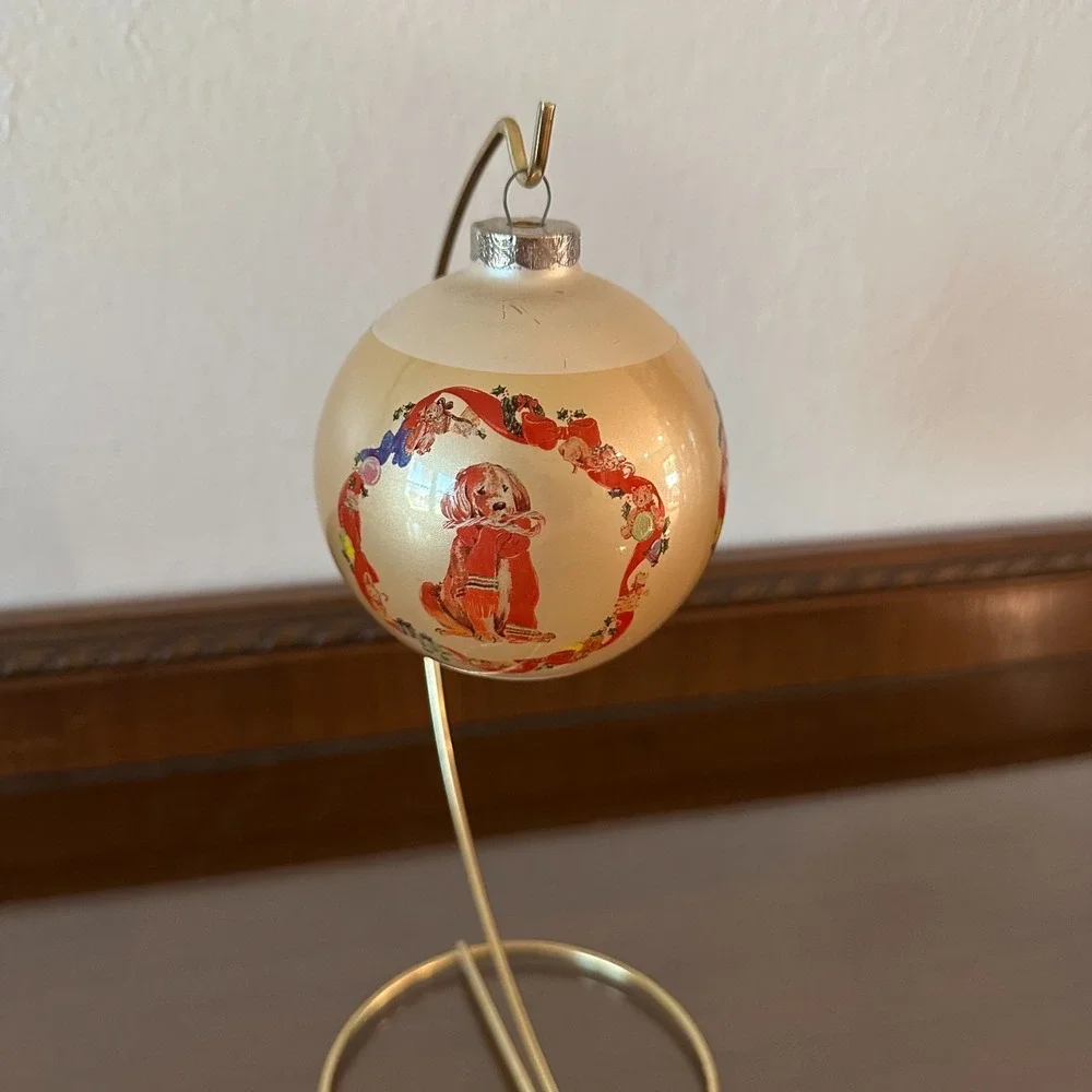 Schmid Gordon Fraser Open Me First‎ Christmas Dog 1985 Ornament
